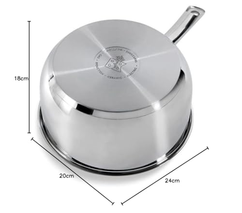 BK Bright Edelstahl Induktionskochpfanne 20 cm, Polierte Außenseite, Stay Cool Griff, Professionelles Kochen, 18/10 Edelstahl, Induktion, Backofenfest bis 230°C, Spülmaschinenfest, Silber 11 BK Bright Edelstahl Induktionskochpfanne 20 cm, Polierte Außenseite, Stay Cool Griff, Professionelles Kochen, 18/10 Edelstahl, Induktion, Backofenfest bis 230°C, Spülmaschinenfest, Silber