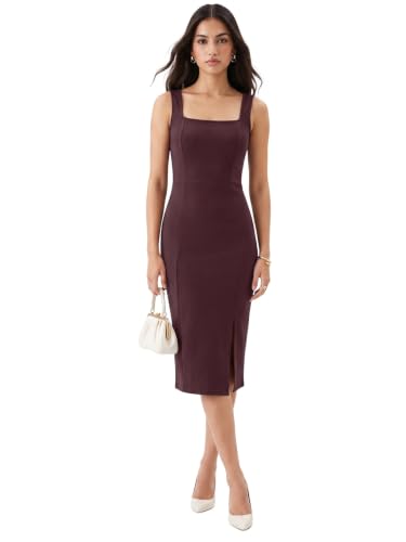 Image of Selvia Lycra Bodycon Dress for Women, One Piece Western Dress for Women