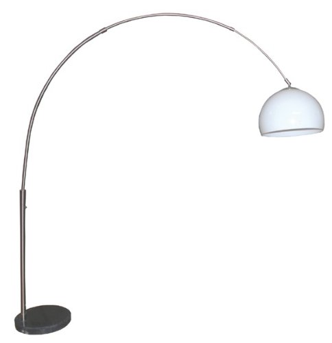 Dupi - Lampara de pie sixty arco, medidas 210 x 210 x 39,5 cm, color plata niquel