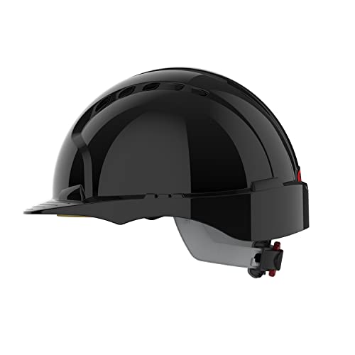 JSP EVO3 Safety Helmet Hard Hat, Vented, Black, Wheel Ratchet Adjustment, Comfortable Adjustable Fabric Harness, Lightweight - Image 2