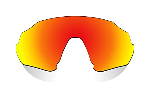 Image of Littlebird4 Premium 1.5mm Polarized Replacement Lenses for Oakley Flight Jacket OO9401 Sunglasses - MultiOptions (Fire Red Mirrored)