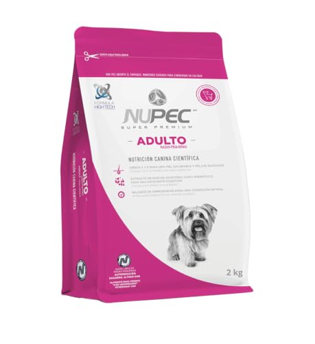 Nupec croquetas para Perros, Adulto Razas pequeñas, con Omega 3 y 6, presentación de 2 kg.