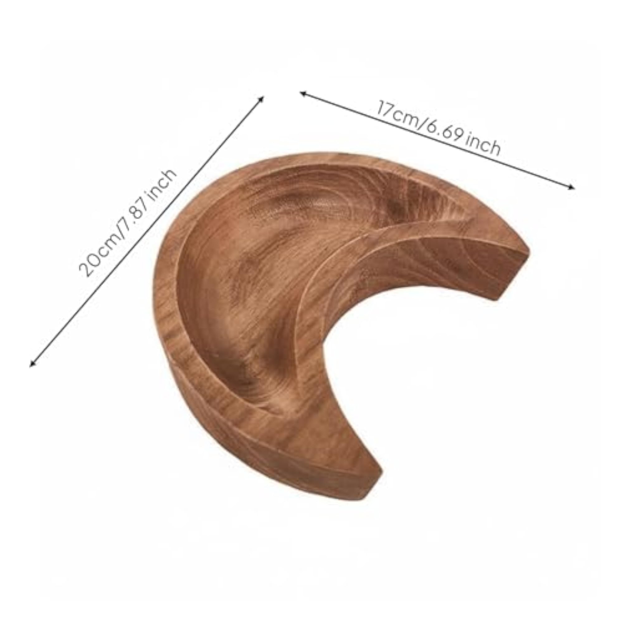 Multi-Purpose Wooden Moon Tray Decorative Serving Dish
