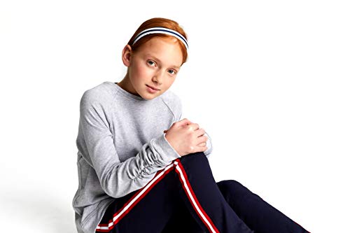 Image of French Toast Girls' Adjustable Waist Stretch 5 Pocket Taping Skinny Pant, Navy, 2T