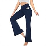 【COUPE ÉVASÉE ET SOUTIEN TAILLE HAUTE】Ce legging évasé pour femmes dispose d'une coupe bootcut qui allonge les jambes de la hanche à l'ourlet, tandis que la taille haute de 10,2 cm affine le ventre pour une silhouette sans couture. Ces deux éléments se combinent intelligemment pour mettre en valeur les mollets et créer un rapport taille-hanche idéal.