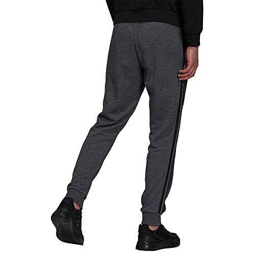 Image of adidas Men's Mid Rise Essentials Warm-Up Slim Tape 3-Stripes Tracksuit Bottoms