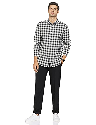 Image of Marks & Spencer Mens Solid Polyester Blend Collared Neck Regular Fit Easy Iron Shirt (Pack of 2)