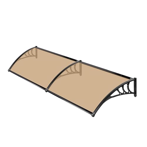 WJXIN Marquise de Porte Exterieur, Auvent Porte D'entrée Toit Marquise Polycarbonate Protection UV, pour Balcon Terrasse Fenêtre Porche(1x2.8m/3.28x9.19ft)