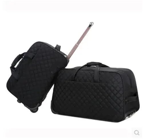 Rolling Duffel Bag with Wheels Women Luggage Bag On Wheel Trolley Travel Bag with Wheels for Women Men Suitcase Travel Rolling Luggage(24 inch Dark Red)2