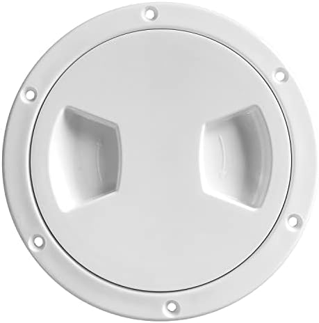 JZLiner Boat 5 Inch Inspection Port Boat Access Seal Kayak Hatch Plus RV Marine Tight Hole Cover Lid (White)