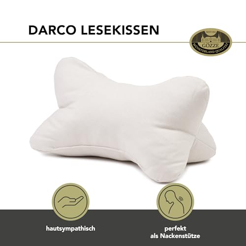 Gözze - Kuschelweiches Lesekissen Darco, Ideal als Sofakissen oder Leseknochen, 40 x 25 cm - Creme