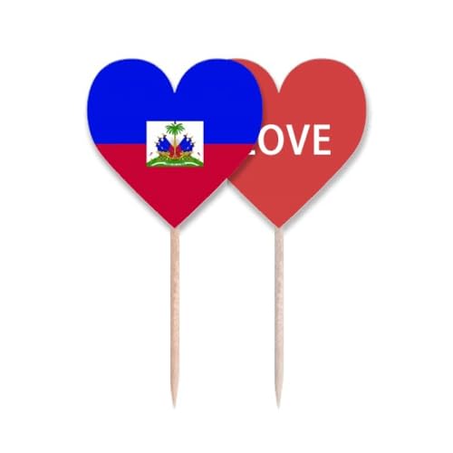 Pique-dents drapeau Haïti pour décoration de gâteau de mariage - 2