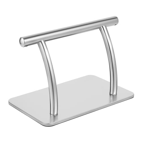 Edelstahl Fußstütze, Professionelle Mobile Fußstütze Rechteckig, 30 x 19 x 18cm Stand-by Fußpedal Teile Boden stehend für Friseur Beauty Spa Nail Massage Salon Stühle Tattoo-Shop Silber
