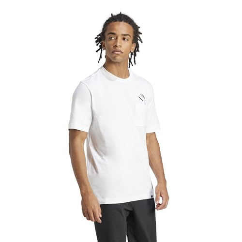 adidas Men's Lounge Slides Pocket T-Shirt4