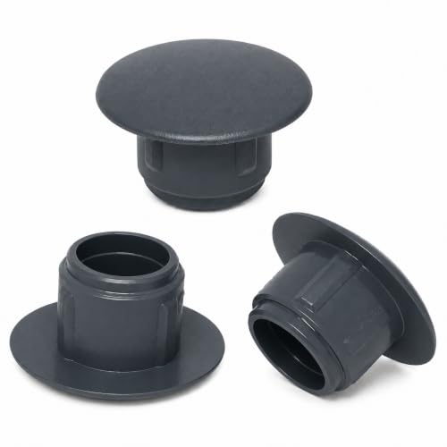 Image of (Pack of 40) Anthracite Gray Plastic Hole Plugs 0.51 inch x 0.31 inch (13 x 8 mm), Drill Hole Cover Caps, Furniture Hole Plug, Screw Hole Plugs