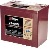 TROJAN 22-AGM 12V, 50AH (20HR) AGM SEALED BATTERY