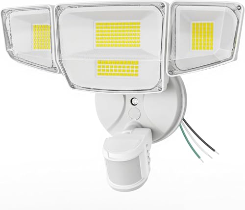 90W 10000LM LED Security Lights Motion Sensor Outdoor Lights, 4 Head Dusk to Dawn, 6500K Daylight...