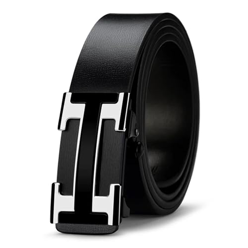 Ceinture homme cuir noir automatique pour rester élégant du bureau au dîner