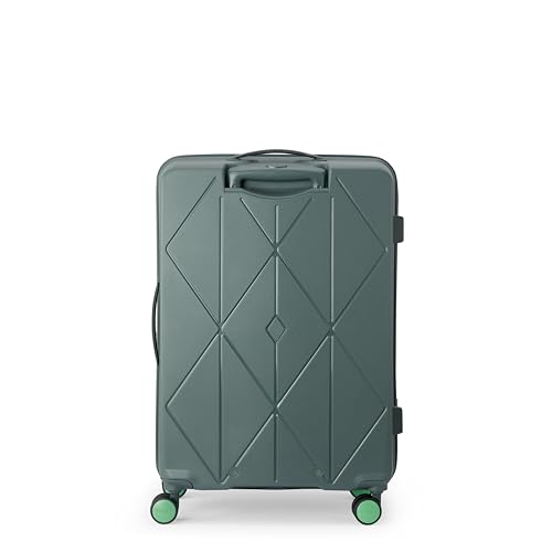 Image of American Tourister Qubiz | Check-in Trolley Bag (68 cm) | 360 8 Wheel Travel Luggage | Hard Case Polypropylene Suitcase | Recessed Combination Lock | Green