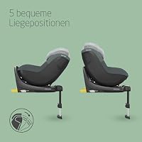 Maxi-Cosi Pearl S i-Size, Baby Autositz, 3 Monate–4 Jahre, max. 18 kg, 61–105 cm, Auto Kindersitz, 5 Liegepositionen, Easy-in Gurthaken, G-CELL Seitenaufprallschutz, Tonal Graphite – Ansicht 3