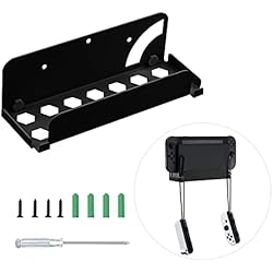 Ventilador Colgado Mcbazel Soporte Pared NS Switch/Switch OLED Pared Base Pared NS Switch/Switch OLED con Juego de Tornillos y Destornillador -Negro