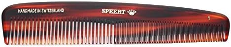 Speert #1 Acetate Tortoise Hairdressing Comb Men Women Thick Thin Curly Straight Hair Slick Styling Handmade in Switzerland