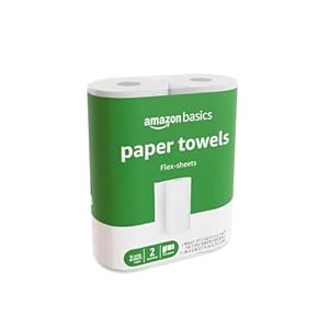 Amazon Fundamentals 2-Ply Paper Towels, Flex-Sheets