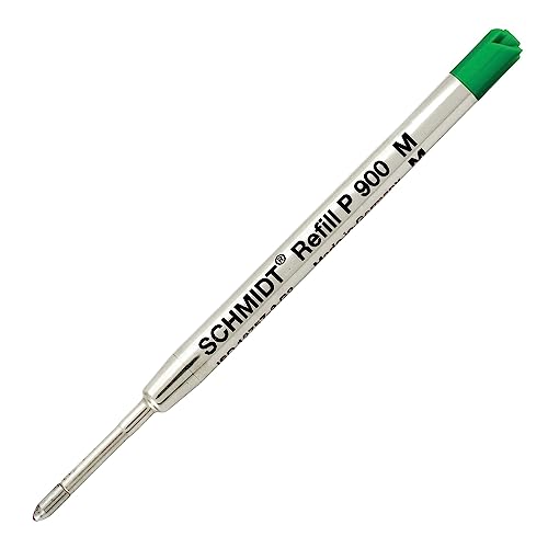 Image of Schmidt P900 Ballpoint Tc Ball Parker Style Refill Medium, Green, 2 Pack Blister (SC58138)
