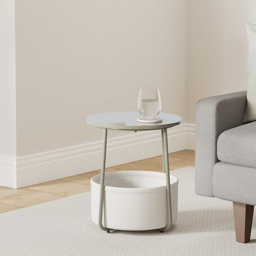 image for VASAGLE LILEA Collection - Small Round Side End Table, Modern Nightsta