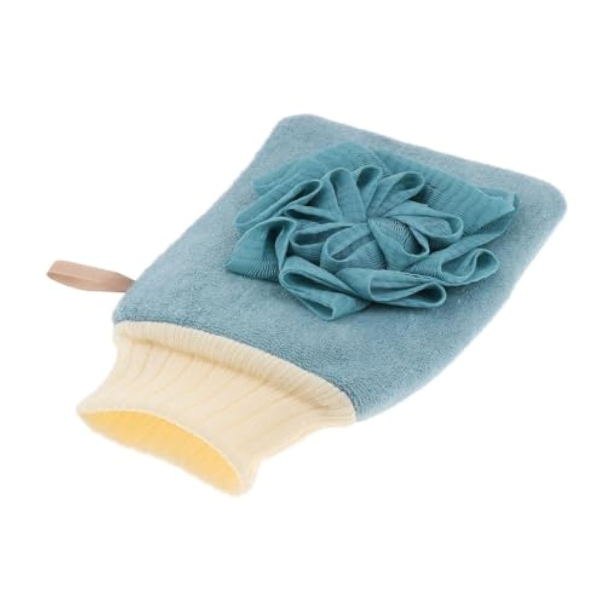 Exfoliating Bath Glove Shower Skin Care Scrubber Mitt Blue