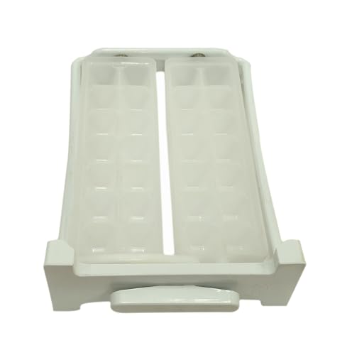 Image of Fridge Ice Twister Tray Compatible for Samsung & Videocon Refrigerator - Part Code DA61-08907 Twist Release Ice Cubes Twister Ice Tray (White)