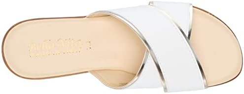 Bella Vita Made in Italy Women's Tab-Italy Flat Sandal, White Leather, 8.5 X-Wide | Image 4