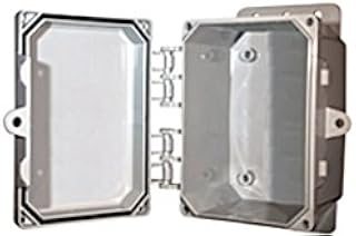 Mier Products 8x6x3 Polycarbonate air/dust/Water-Tight, Rust-Proof, NEMA 4X, 6P (Submersible), Non-Metallic Enclosure, Made in The USA