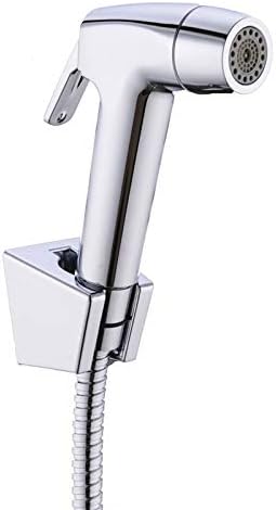 Toilet Black Toilet Hand HeldDiaper Sprayer Shower Two Function Spray Douche Kit Jet 304 Stainless Steel Shower with Hose -(Silver)