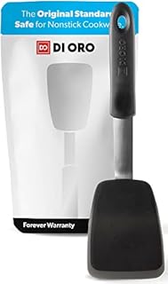 DI ORO Egg Spatula - Silicone Turner Spatula for Cooking - Spatula for Nonstick Cookware Heat-Resistant - High Heat Thin Spatula & Flexible Turner - Kitchen Flipper BPA Free & Dishwasher Safe