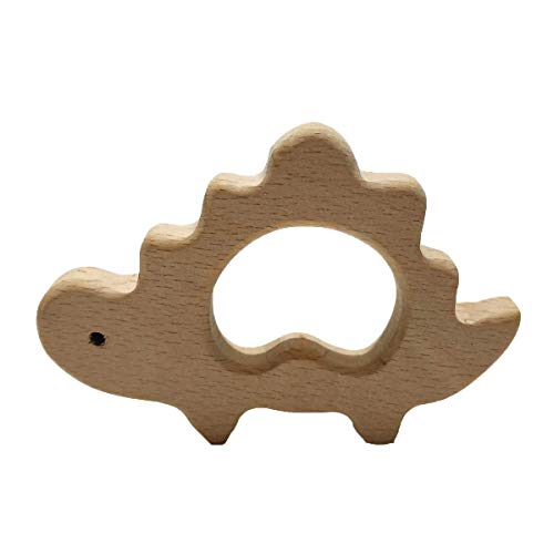 Image of 10pcs Beech Wooden Dinosaur Montessori Toy Natural Handmade Pure Wood Cartoon Animal Toys DIY Photography Party Decorations Pendant (Dinosaur 10pcs)