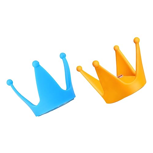 GRIRIW 2Sets Suction Cup Crown Ornament Decorative Helmets for Easy Installation Decor Unique for Outdoor Riding