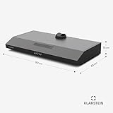 Klarstein Extractor Hood 90 cm, Exhaust Extractor Hood with Dishwasher-Safe Aluminium Filter, Quiet Extractor Hood Exhaust air, 200 m³/h air Flow, efficient Wall Hoods with LEDs & Touch Controls - Image 7