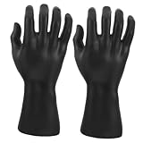 FELTECHELECTR 黒人 用カーブドグローブモデル 2個 リングジュエリーディスプレイ 手モデル小道具 写真撮影および展示用ネックレスマネキン アー