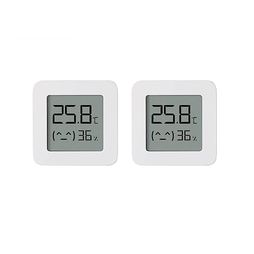 温度計ワイヤレスハンドルスマート電気デジタル湿度計湿度センサーで動作します(2 PCS)