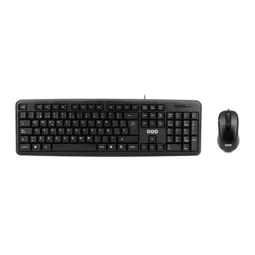 Teclado y Ratón OQO TR001-U Negro Multicolor QWERTY Español