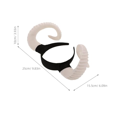 Cornes d'antilope Healvian avec oreilles de mouton pour coiffe de diable rétro - 7