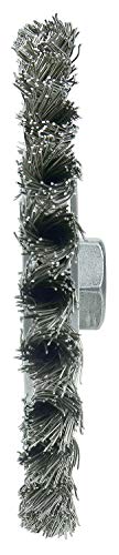 Image of Weiler 08926 Roughneck Jr. 6 inch Filler Pass Weld Cleaning Brush, .023 inch Stainless Steel Wire Fill, 5 /8 inch-11 UNC Nut, Made in The USA (Pack of 5)