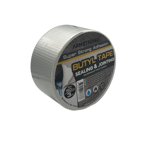 ACIT Cinta de butilo, Cinta de butilo selladora impermeable, Cinta selladora impermeable, Para reparaciones, Sellado hermético, Resistente a la intemperie (1 metro)