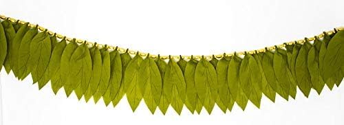 Desi Favors Artificial Silk Mango Leaves Garland Door Toran - Green Toran for Indian Decorations Backdrop, Wedding, Diwali, Pooja, Dussehra, Housewarmings,Multi Festival Bandanwar - 6 Ft (Pack of 1)