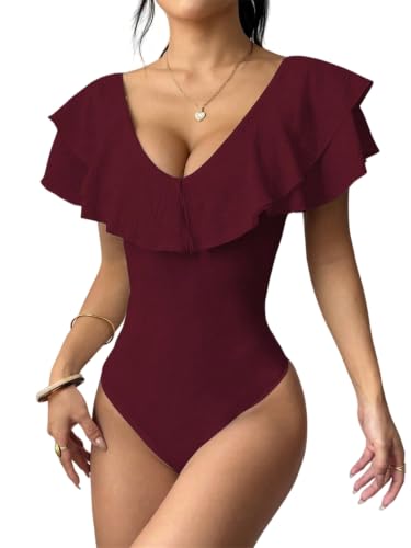 Maillot de bain une pièce rétro galbant avec couverture complète pour gommer les complexes