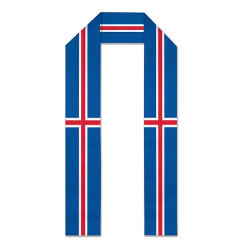 Iceland Flag Graduation Sash,Graduation Stole Scarf Gifts for International Student