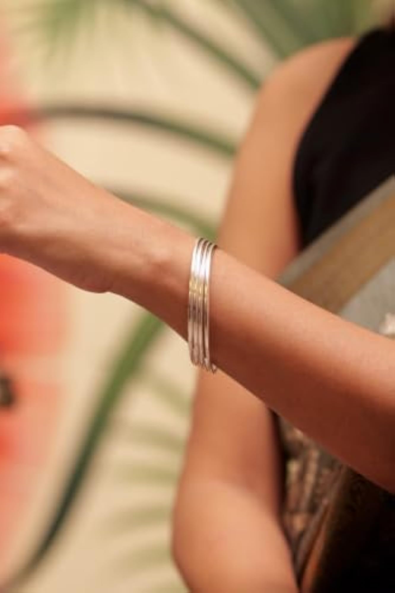 Women's Handcrafted Matte 925 Sterling Silver Bangle