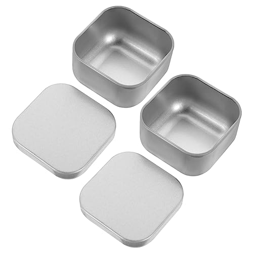 Gadpiparty 2piezas Lata De Vela De Aromaterapia Pequeña Cuadrada Contenedor De Vacío para Velas Aromáticas para DIY y Aromaterapia El Hogar