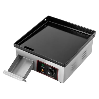 Elektrischer Tischgrill,1700W Elektrische Grillplatte 13.58x14.37 Zoll Temperatur Einstellbar 122-572°F,Emaille Antihaft-Beschichtung, Kommerziell Elektro-Tischgrill Für Imbissbuden, Cafeterias, Laden – Bild 4
